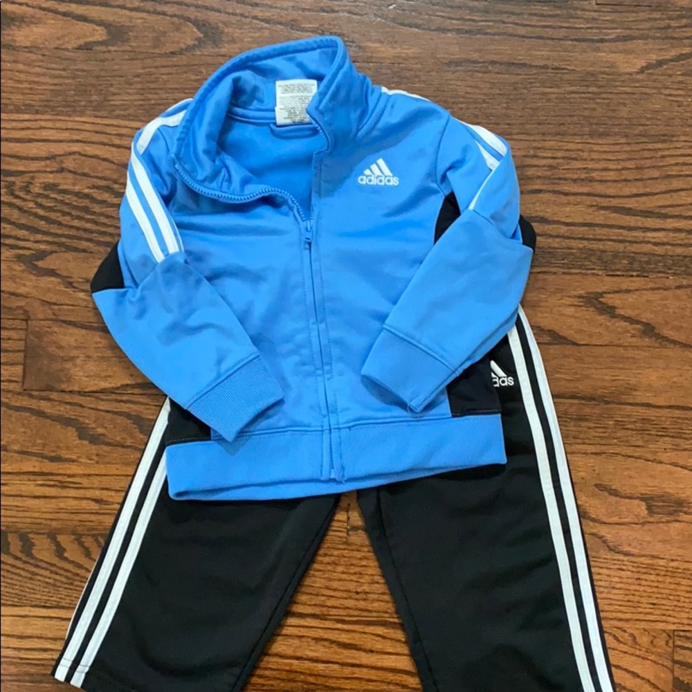 Adidas Kids Blue and Black Matching Set